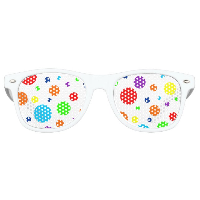 Party-Shades mit weißem Regenbogen Partybrille (Vorderseite)
