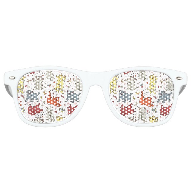 Party Shades Playful Cats Sonnenbrille (Vorderseite)