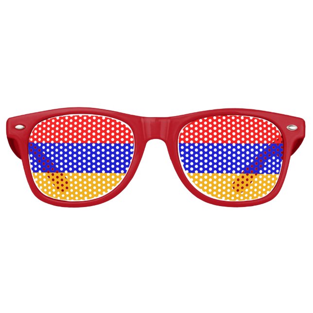 Party Shades Sonnenbrille - armenische Flagge (Vorderseite)