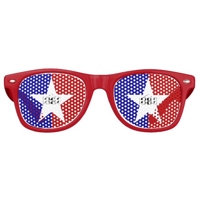 Party Shades Sonnenbrille - Flagge von San Antonio (Vorderseite)