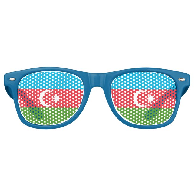 Party Shades Sonnenbrille mit der Flagge Aserbaids (Vorderseite)