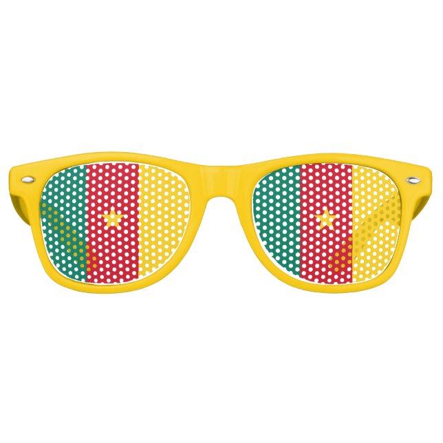 Party Shades Sonnenbrille mit Flagge Kameruns (Vorderseite)