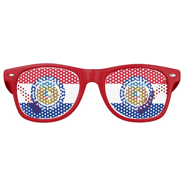Party Shades Sonnenbrille mit Flagge von Missouri (Vorderseite)