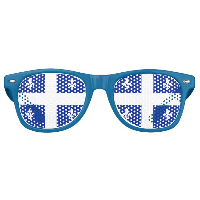 Party Shades Sonnenbrille mit Flagge von Quebec (Vorderseite)