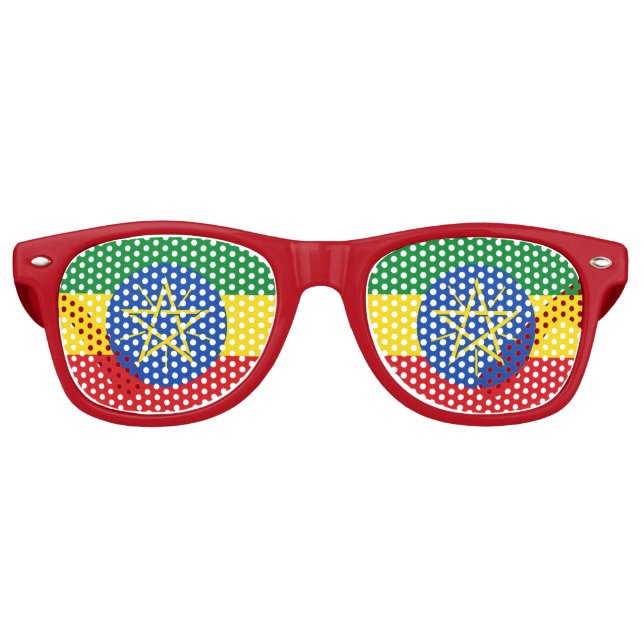 Party Shades Sunglasses - Äthiopische Flagge Partybrille (Vorderseite)