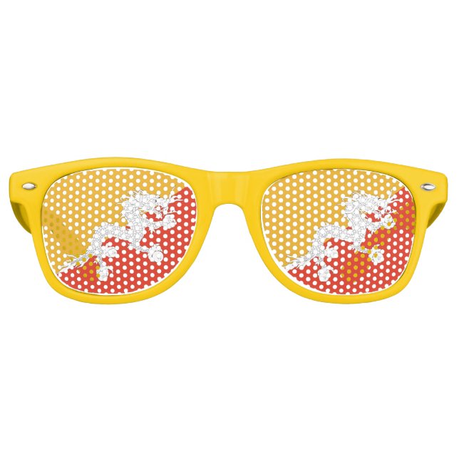 Party Shades Sunglasses - Bhutan-Flagge Partybrille (Vorderseite)