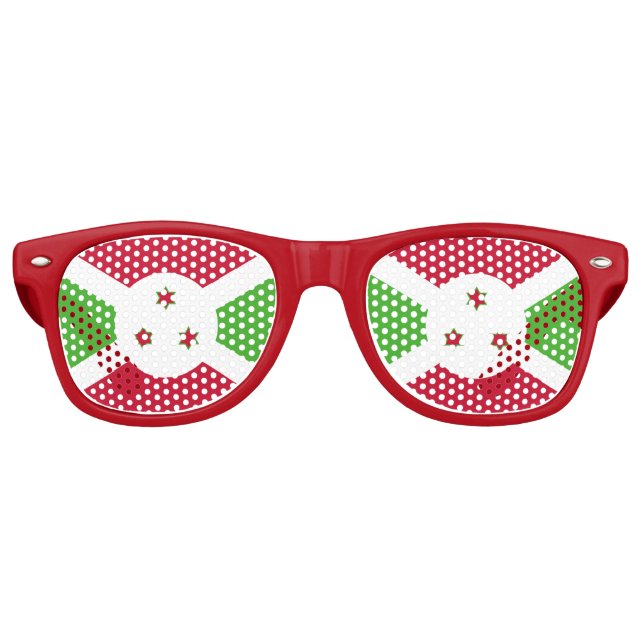 Party Shades Sunglasses - Burundi-Flagge Partybrille (Vorderseite)