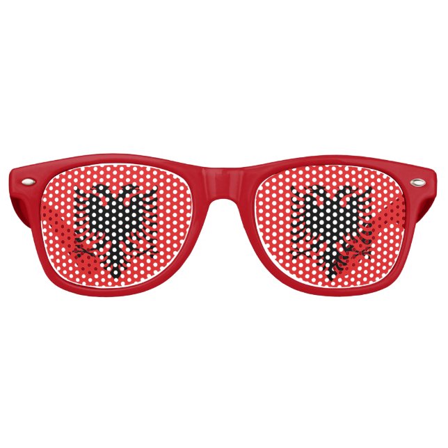 Party Shades Sunglasses - Flagge Albaniens Partybrille (Vorderseite)