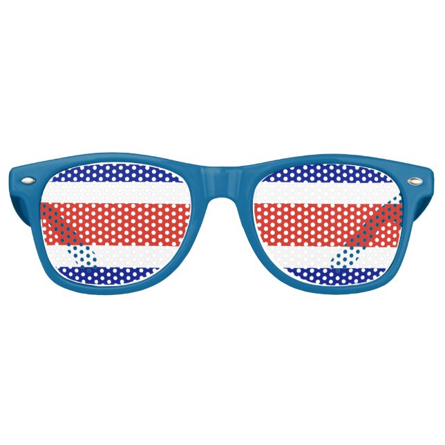 Party Shades Sunglasses - Flagge Costa Ricas Partybrille (Vorderseite)