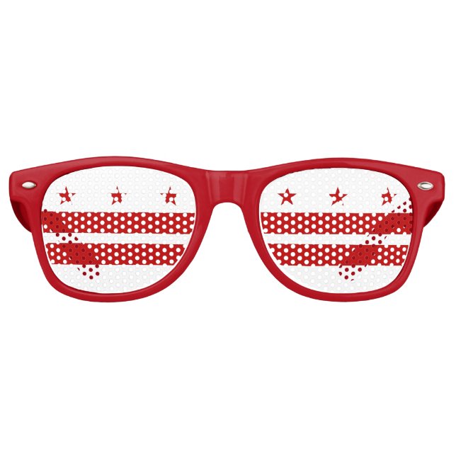 Party Shades Sunglasses - Flagge der Washington D. Partybrille (Vorderseite)