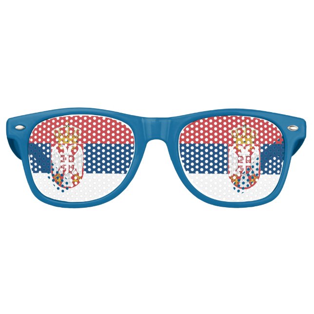 Party Shades Sunglasses - Flagge Serbiens Partybrille (Vorderseite)