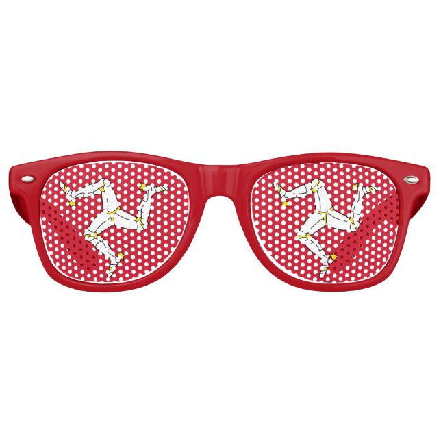Party Shades Sunglasses - Isle of Man flagge, UK Partybrille (Vorderseite)