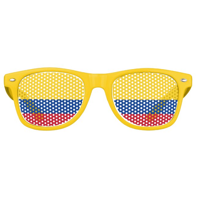 Party Shades Sunglasses - kolumbianische Flagge Partybrille (Vorderseite)