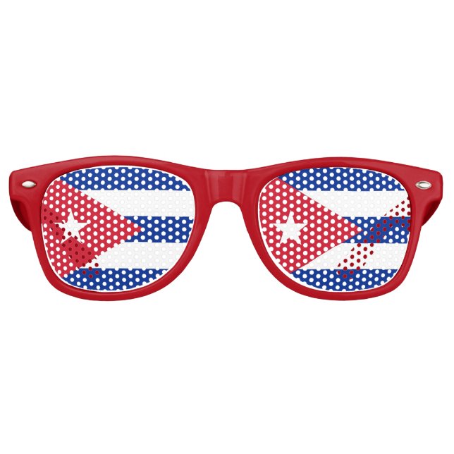 Party Shades Sunglasses - kubanische Flagge Partybrille (Vorderseite)