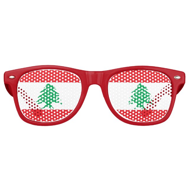 Party Shades Sunglasses - Libanon-Flagge Partybrille (Vorderseite)
