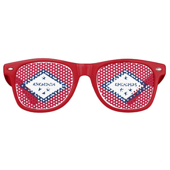 Party Shades Sunglasses mit der Flagge von Akansas Partybrille (Vorderseite)