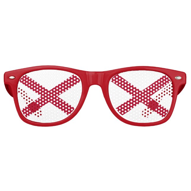 Party Shades Sunglasses mit der Flagge von Alabama Partybrille (Vorderseite)