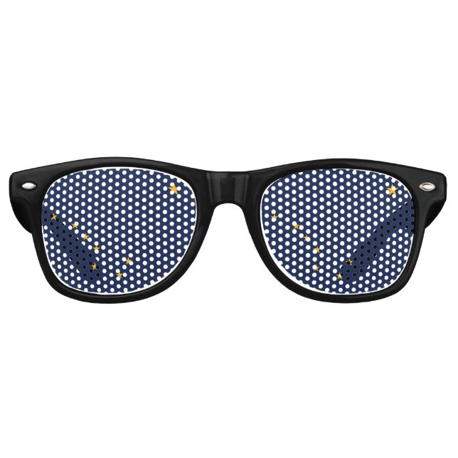Party Shades Sunglasses mit der Flagge von Alaska, Partybrille (Vorderseite)