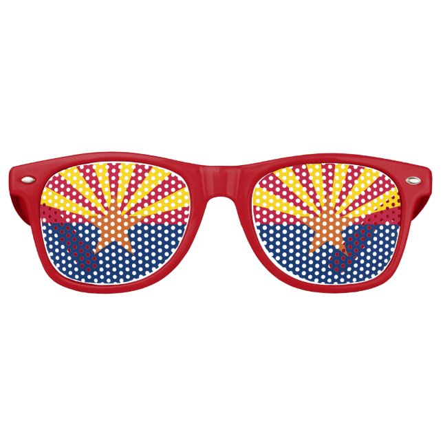 Party Shades Sunglasses mit der Flagge von Arizona Partybrille (Vorderseite)