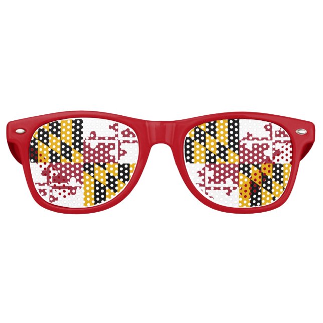 Party Shades Sunglasses mit der Flagge von Marylan Partybrille (Vorderseite)