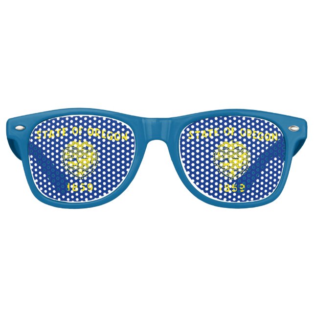 Party Shades Sunglasses mit Oregon-Staatsflagge Partybrille (Vorderseite)