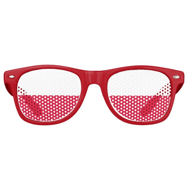 Party Shades Sunglasses - polnische Flagge Partybrille (Vorderseite)