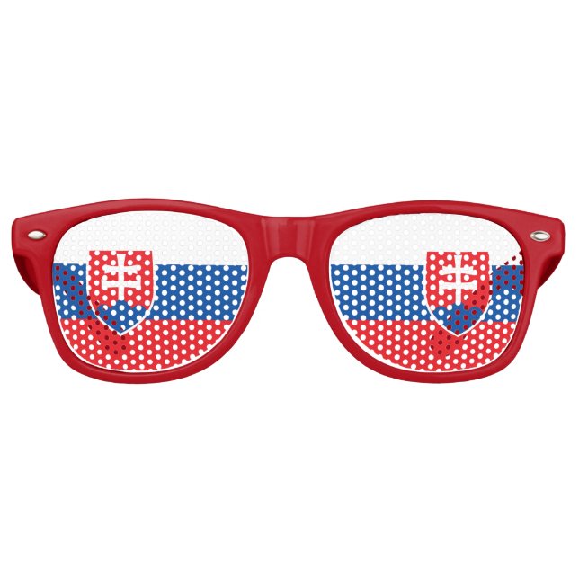 Party Shades Sunglasses - slowakische Flagge Partybrille (Vorderseite)