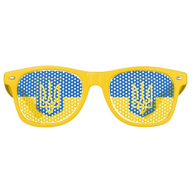 Party Shades Sunglasses - ukrainische Flagge Partybrille (Vorderseite)