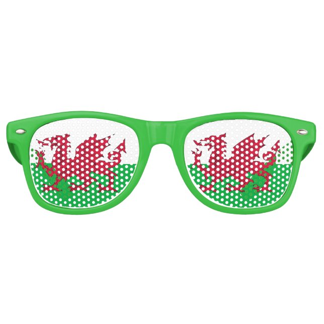 Party Shades Sunglasses - Wales flagge, UK Partybrille (Vorderseite)