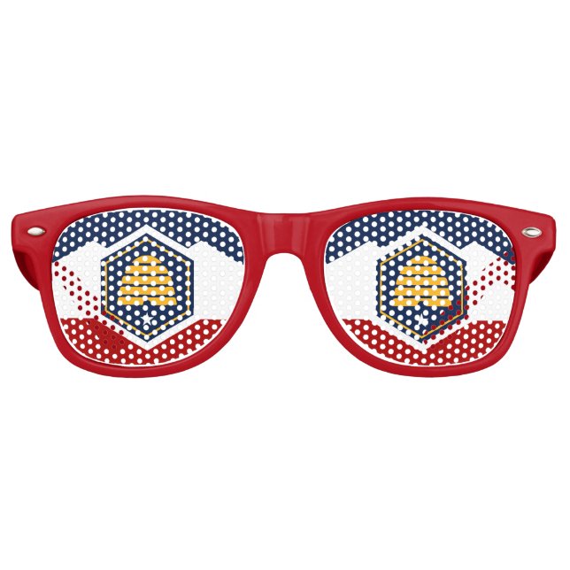 Party Shades Sunglasses with flag of Utah, USA Partybrille (Vorderseite)