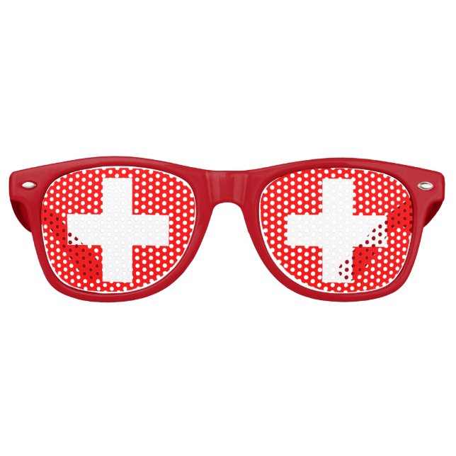 Party Shades & Switzerland Sonnenbrille / Schweize (Vorderseite)