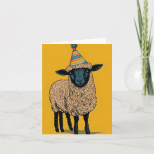Party Sheep Grußkarte Karte