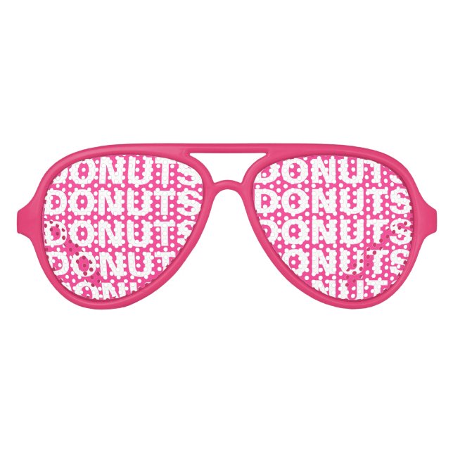 Party-Shirts von Donut besessene lustige rosa Sonn Partybrille (Vorderseite)