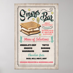 Party-Signatur des "S'mores"-Bar Poster