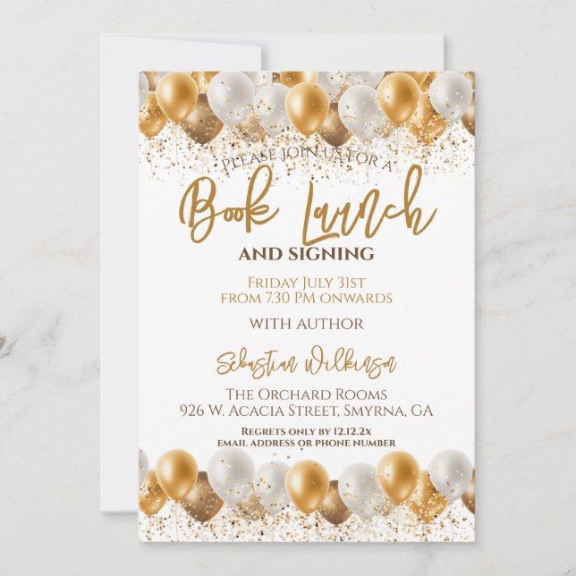 Party "Signierung von Buchvorgängen" Einladung (Vorderseite)