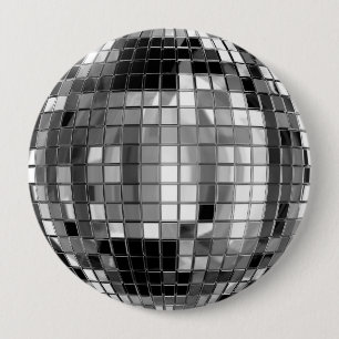 Party-silberner Disco-Ball-enormer Knopf Button