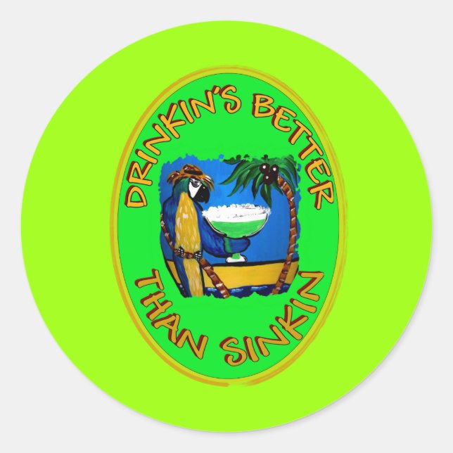 Party Slogans 1 Runder Aufkleber (Vorderseite)