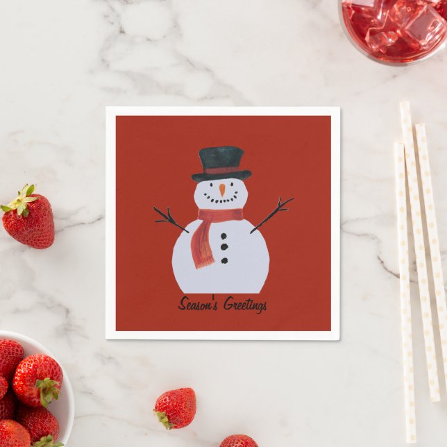 Party Snowman mit Top Hat Serviette (Beispiel)
