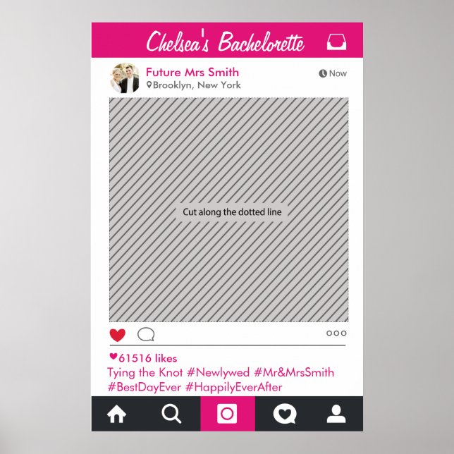 Party "Social Media"-Rahmen Foto-Stand Proster-Pos Poster (Vorne)