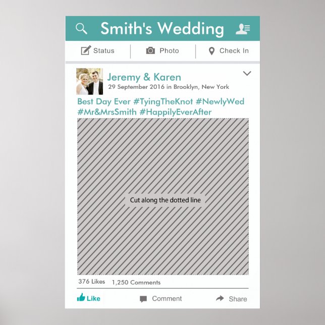 Party "Social Media"-Rahmen Foto-Stand Proster-Pos Poster (Vorne)