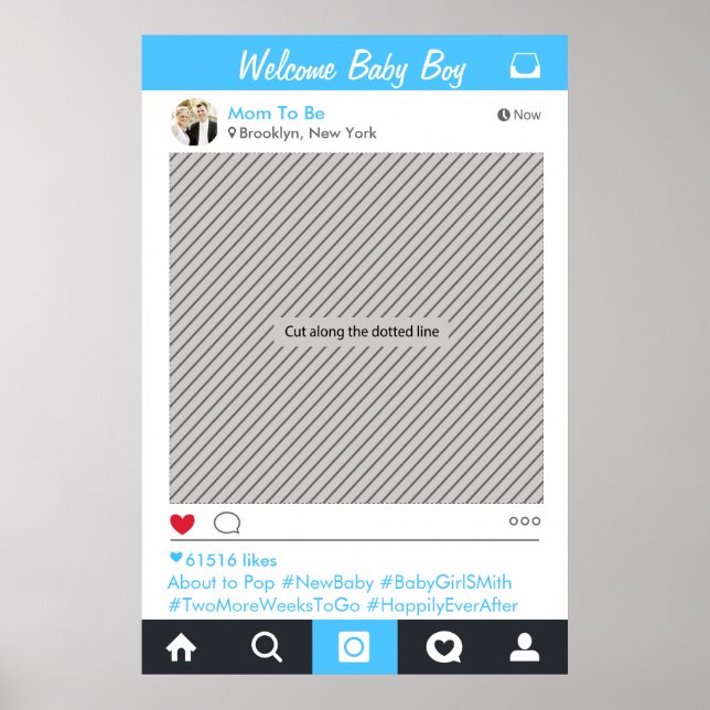 Party "Social Media"-Rahmen Foto-Stand Proster-Pos Poster (Vorne)