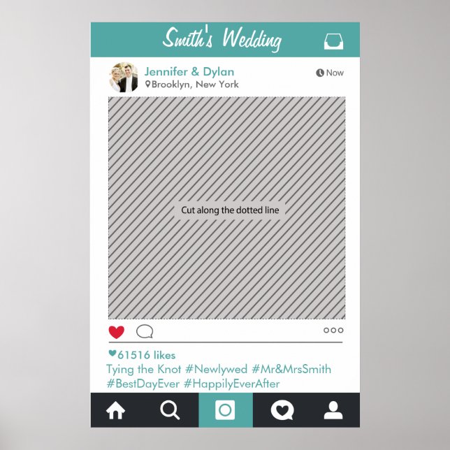 Party "Social Media"-Rahmen Foto-Stand Proster-Pos Poster (Vorne)