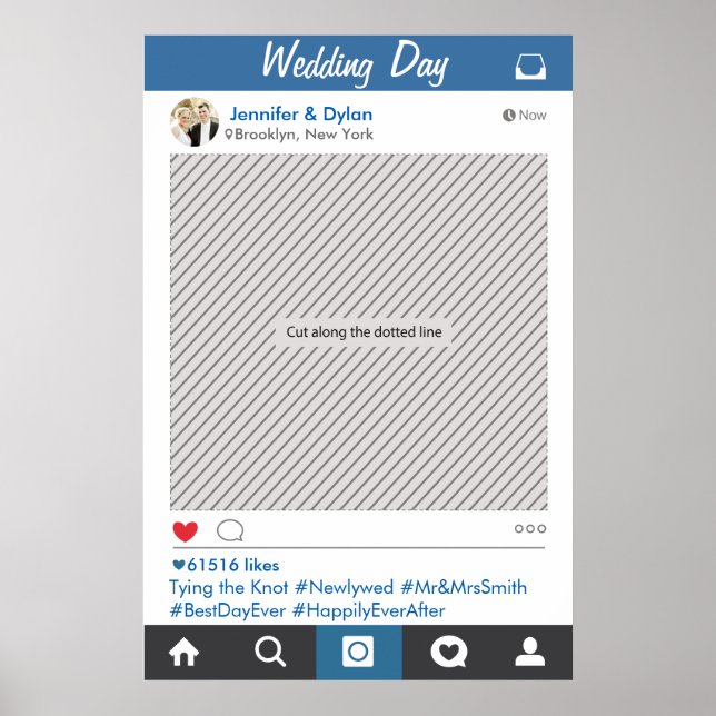 Party "Social Media"-Rahmen Foto-Stand Proster-Pos Poster (Vorne)