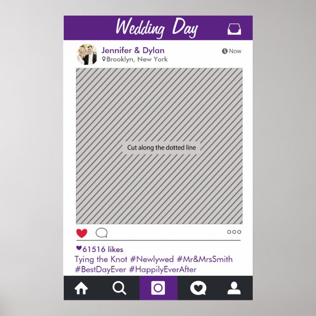 Party "Social Media"-Rahmen Foto-Stand Proster-Pos Poster (Vorne)