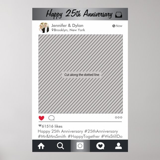 Party "Social Media"-Rahmen Foto-Stand Proster-Pos Poster (Vorne)