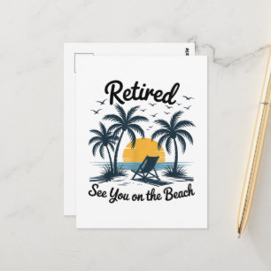 Party Sommer Ruhestand Wir sehen uns am Strand Postkarte