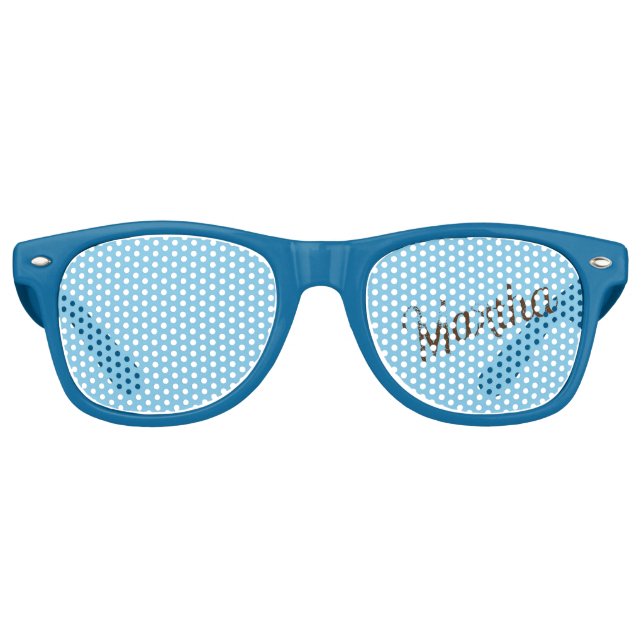 Party-Sonnenbrille (Sky Blue & Copper) Partybrille (Vorderseite)