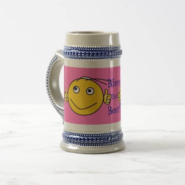 Party Spaß - Spaß Segen Sie diese Bier-Tasse! Bierglas (Vorderseite Links)