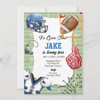 Party, Spielzeit, Touchdown Einladung