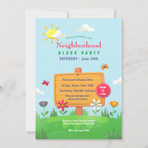 Party "Spring Neighbhood Block" Einladung